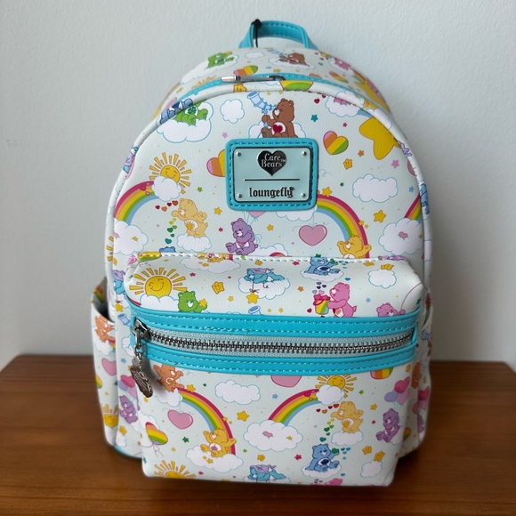 Loungefly 40th Anniversary Care Bears Rainbow Mini Backpack New One Size - Picture 2 of 12